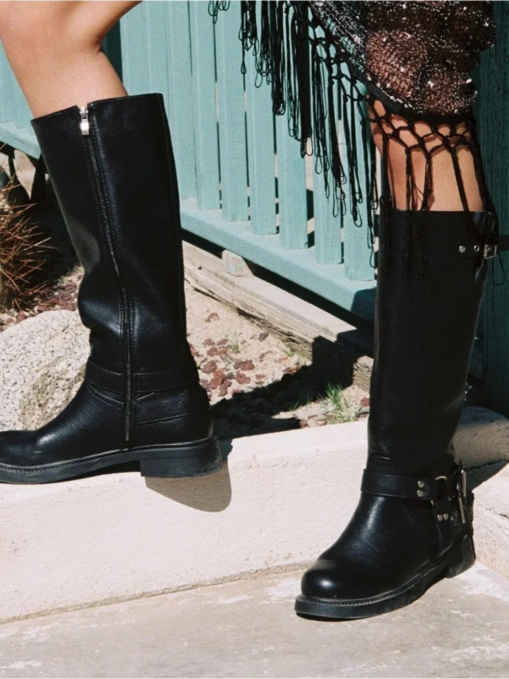Billini Kaylen Riding Boots Black - Princess Polly